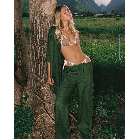 L*space Pants - L*Space Linen Straight Leg Cargo Pants